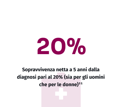 Percentuale di soppravvivenza a 5 anni dalla diagnosi
