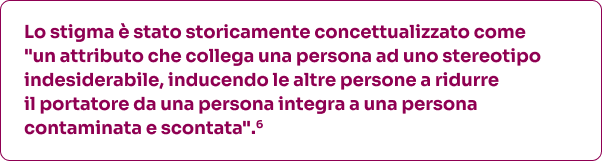 Didascalia sullo stigma associata al tumore al polmone
