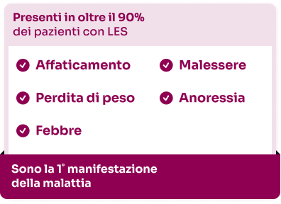 sintomi costituzionali LES