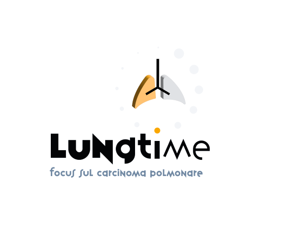 Immagine polmoni di cui uno giallo con scritta Lung time